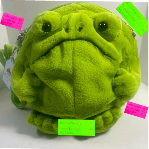 Jellycat Handbags - BNWT JELLYCAT RICKY THE RAIN FROG BAG plush crossbody Original Release
